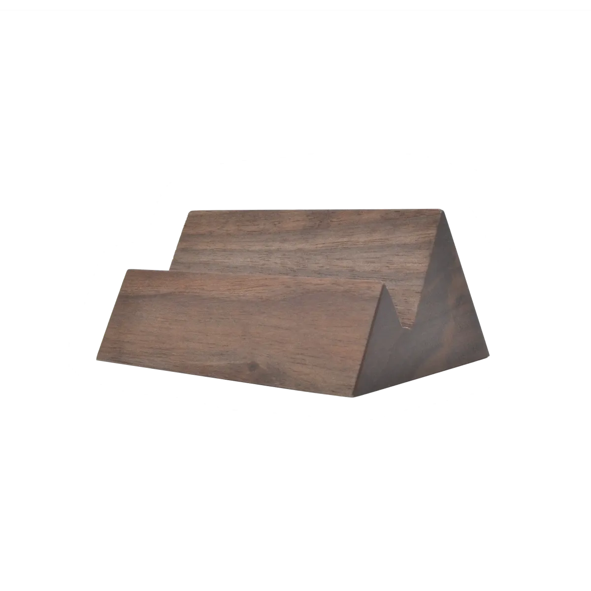 Front of Walnut Business Card Holder