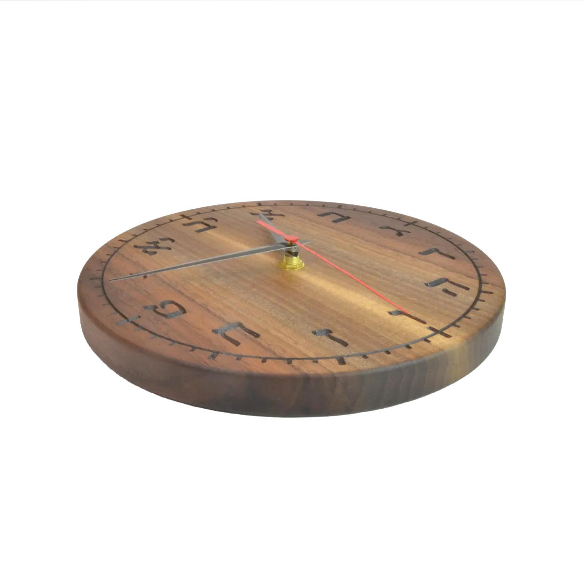 Walnut Clock Laying Down