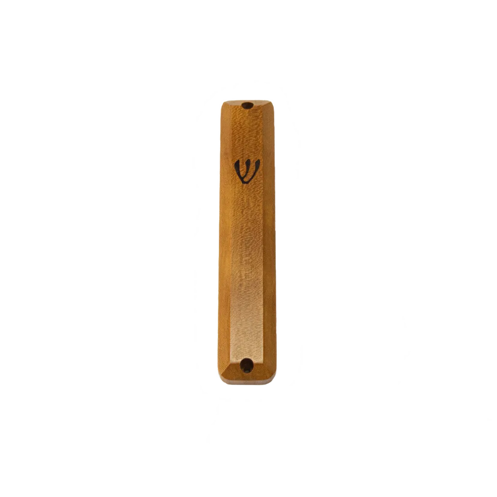 Cherry Mezuzah Case With Ebony Inlay Front