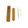 Cherry Wood Mezuzah Case Back Open
